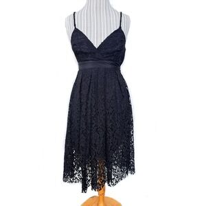 BCBGeneration Black Lace Dress Size 6 Cocktail Little Black Dress Party Chic NWT